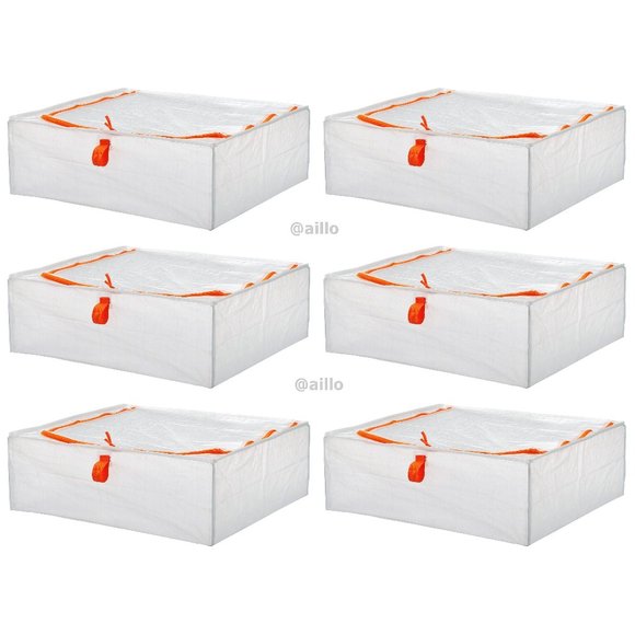 IKEA 6 PARKLA Storage cases, 22 x 19 x 7 "